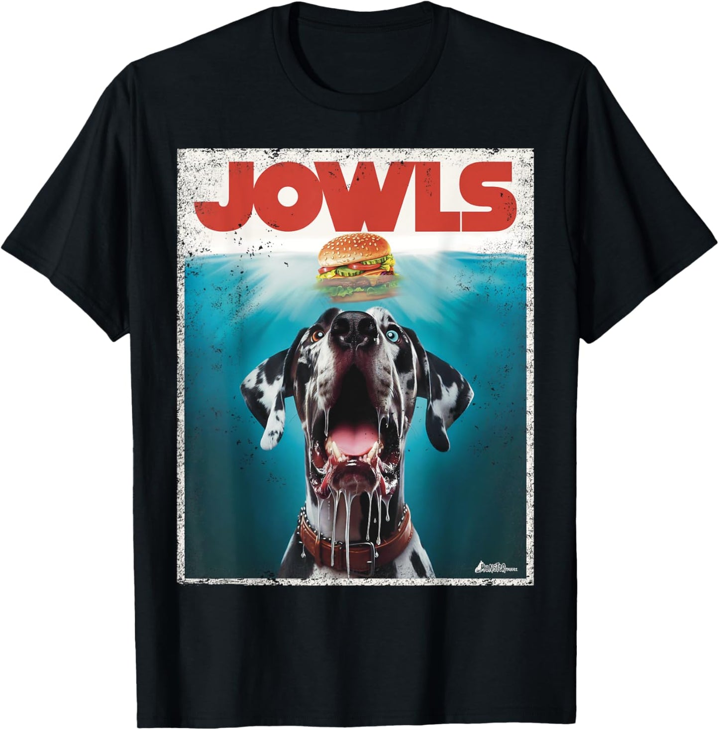 Great Dane Jowls, Paws Harlequin, Blue Eye, Dog Mom, Dog Dad Men Women Kids T-Shirt