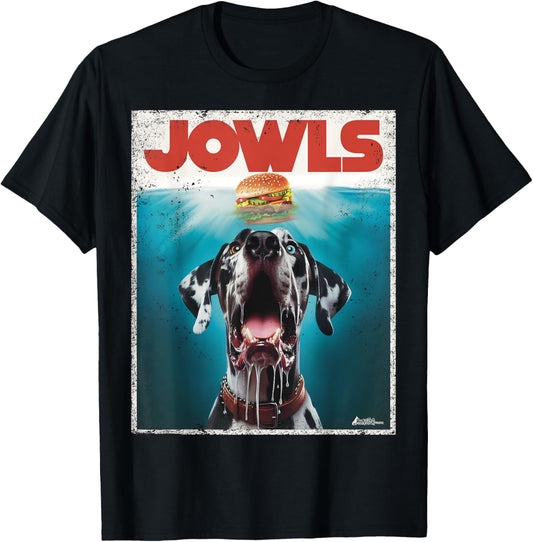 Great Dane Jowls, Paws Harlequin, Blue Eye, Dog Mom, Dog Dad Men Women Kids T-Shirt