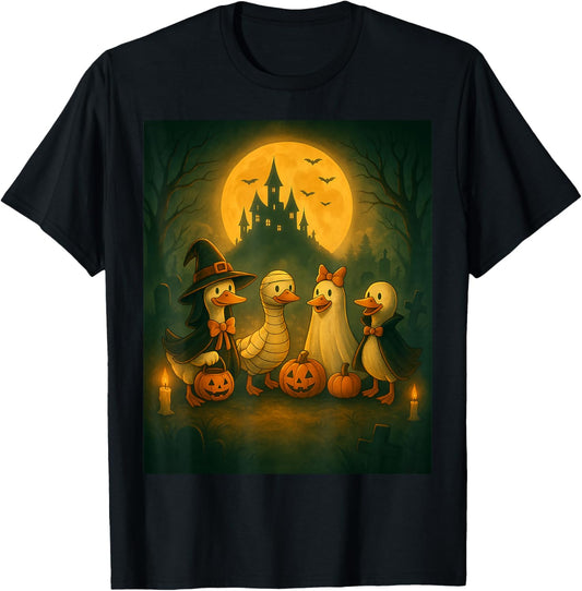 Halloween Goose Nightmare Horror Spooky Season Kid Men Women T-Shirt