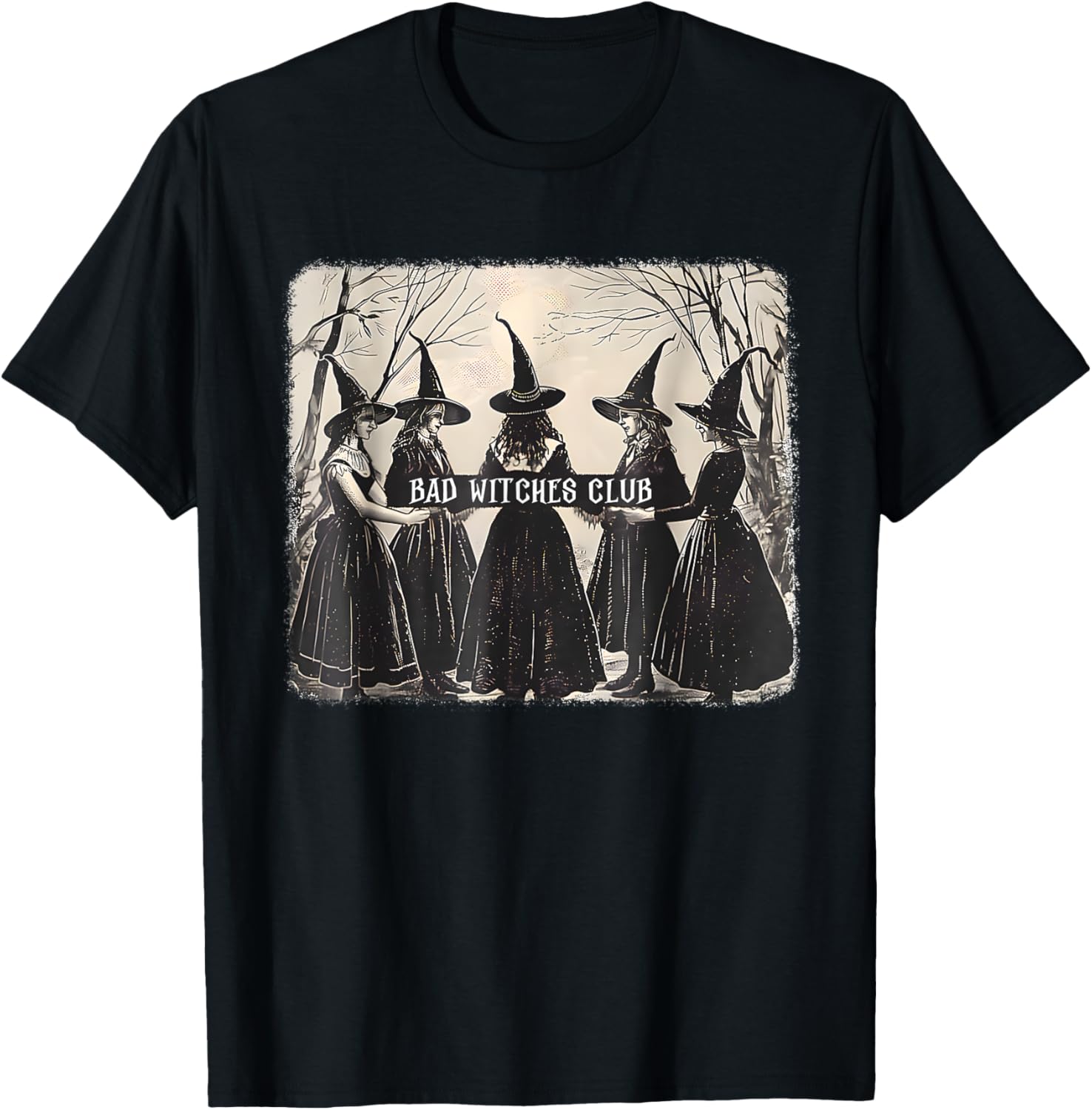 Bad Witches Club, Retro Halloween Witchy, Spooky Season T-Shirt