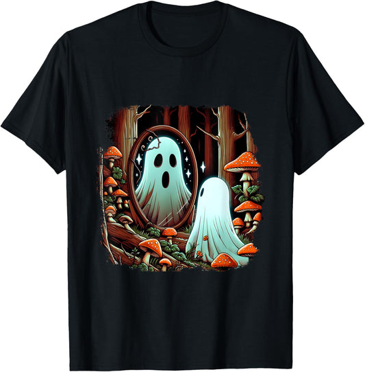 Halloween Cottagecore Aesthetics Spooky Ghost Mushroom T-Shirt