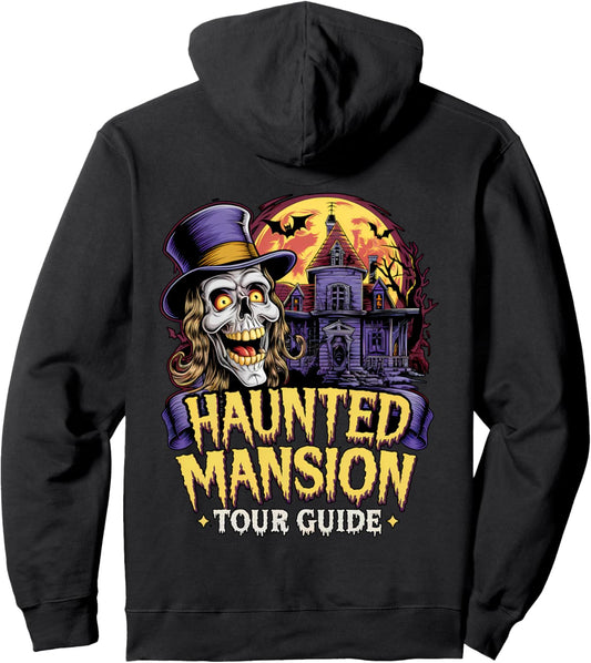 Halloween Haunted Mansion Tour Guide: Spooky Night Awaits Pullover Hoodie