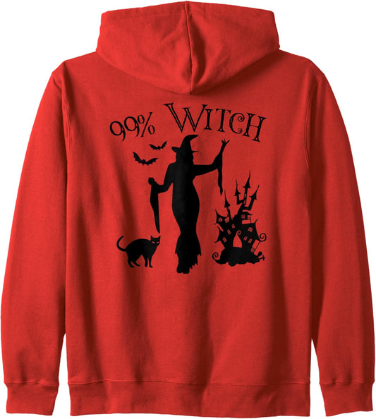 Halloween 99% Witch Zip Hoodie