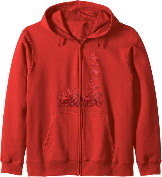 Halloween Monkey Climb Costume Zip Hoodie